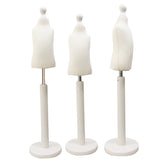 Children Kids Age 1 year Tailors Dummy Mannequin, White Torso Bust with a white Wood Round Base